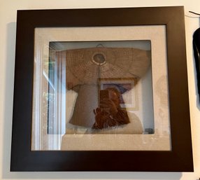 Decorative Small Woven African Clothing In Shadowbox