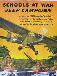 Schools-at- War  - Jeep Campaign Poster 1943