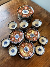 Late 1800s Japanese Imari Set 43 Pieces