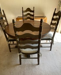 Dinning Room Table With 4 High Back Chairs