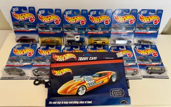 Lot Of 12 Hot Wheels With Travel Case