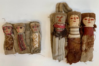 Vintage Handmade Chancay Burial Dolls