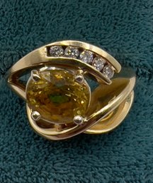 14K  Yellow Sapphire Ring