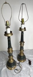 Vintage Green Marble Table Lamps