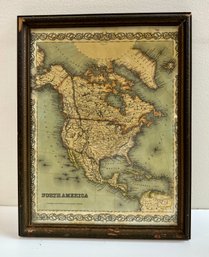 North America Map By J.H. Colton 1855