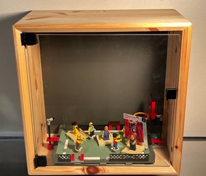 NBA Lego Incomplete Street Basketball Court And Figures In Ikea Case *local Pick Up Only*