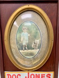 Vintage Doc Jones Framed Image Of Boy & Dog