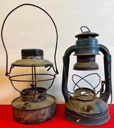 2 Vintage Kerosine Lanterns, Handlan St.Louis Mo. And The Little Wizard, Dietz NY