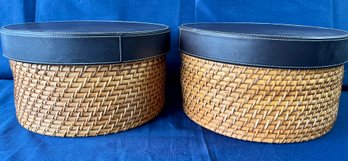 2 Wicker Hat Boxes.