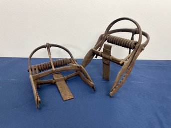 Set Of 2 Antique Hunting Traps