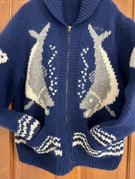 Vintage Salmon Cowichan Sweater