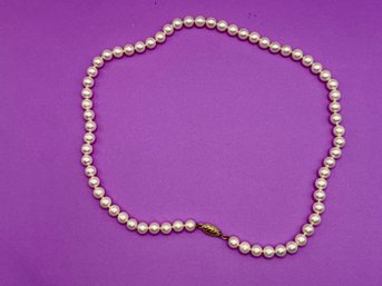 Cultured Pearl Necklace W/14k Clasp