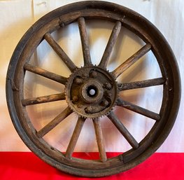 Old Wood Spoke Wheel Marked Stevens 189.