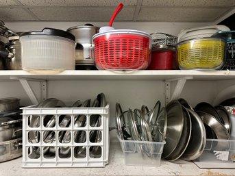 4 Shelves Of Pots & Pans, Misc