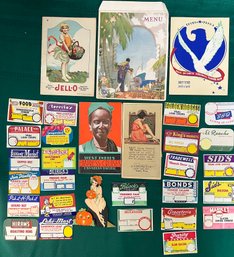 28 Vintage Deli Labels And Some Old Pamphlets