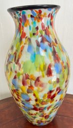Gauglitz Large Splatter Glass Vase.