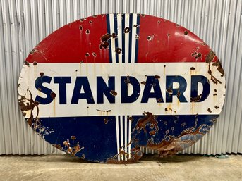 Large Standard Oil Double Sided Sign
