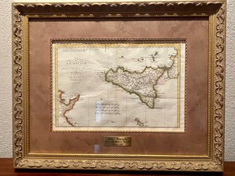 Framed Map- Rollins Geography Jean~Baptiste D Anville Paris 1790