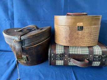 Lot Of 3 Decorative Baskets, 1 Missing Clasp.