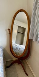 Large Oak Freestanding Mirror