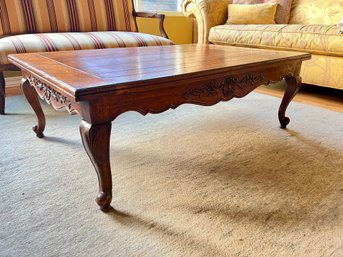 French Carved Wood Coffee Table