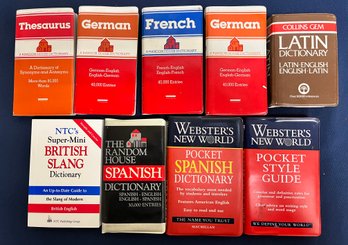 9 Different Language Dictionaries.
