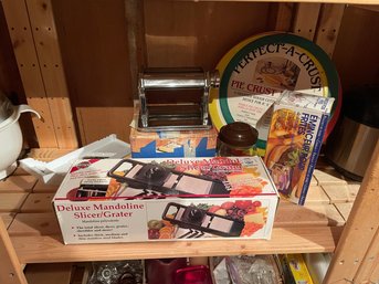 Lot Of Kitchen Items, Including Pasta Maker, And Slicer