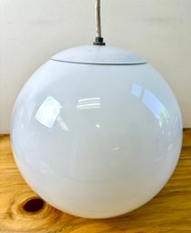 MCM White Globe Pendant Light