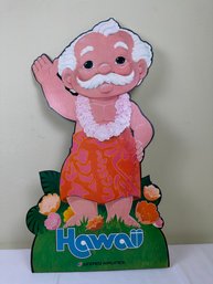 United Airlines Hawaii Cardboard Man Display