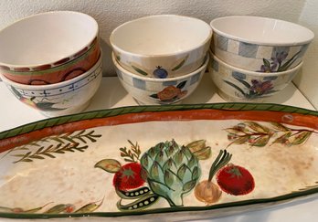 Serving Dish With 6 Bowls