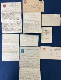 Lot Of 4 Letters From A Soldier Going To WW1 To His Little Sister