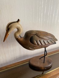 Wooden Heron By Gordon Alcorn