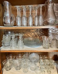 Large Lot Of Glassware,coffee Cups, Wine Glasses, Pitchers, Plates, Aperitif, Bowls.