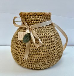 Vintage Handmade Woven Basket