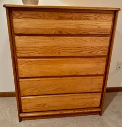 Oak Five Drawer Dresser