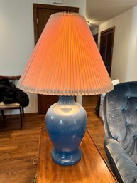 Vintage Blue Ceramic Lamp