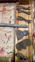 Vintage Lot Of Axe Heads Primitive Items And More