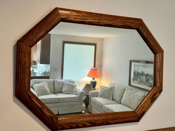 Oak Octagon Mirror