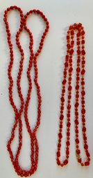 Red & Orange Costume Jewelry Necklaces