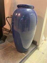 Tall Blue Glazed Vase