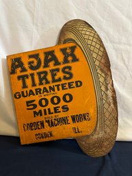Ajax Tires Double Sided Sign