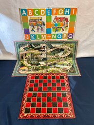 Lot Of 3 Vintage Game Boards