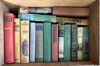 Lot Of Vintage Books With Carnation Milk Box