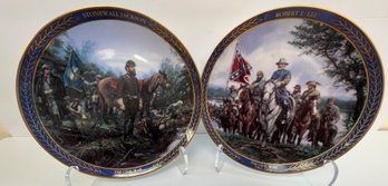 2-'the Gallant Men Of The Civil War'  Collector Plates