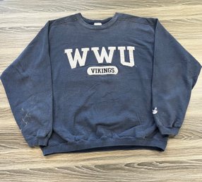 Vintage Western  Washington University WWU VIKINGS Crew Sweatshirt  - Size XL