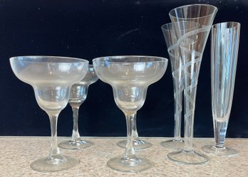 Margarita Glasses And Champagne Flutes