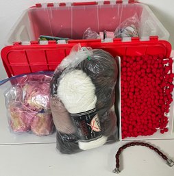Bin Of Craft And Sewing Items