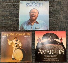 Two Record Amadeus Soundtrack, Pavarotti Records, Vintage Vinyl