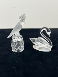 Glass Cockatoo And Swan