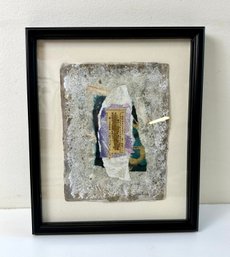 Vintage Mixed Media Collage Art Signed